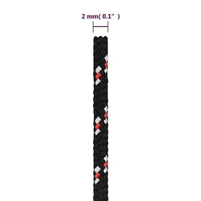 VidaXL Boot touw 2 mm 250 m polypropyleen zwart VidaXL Boot touw 2 mm 250 m polypropyleen zwart