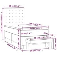 Boxspring met matras kunstleer cappuccinokleurig 90x190 cm - thumbnail