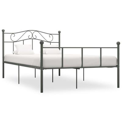 Bedframe metaal grijs 160x200 cm Bedframe metaal grijs 160x200 cm