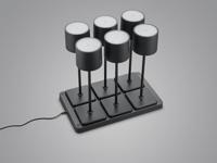 Trio Set van 6 tafellampjesFernandez zwart - R54096632 - thumbnail