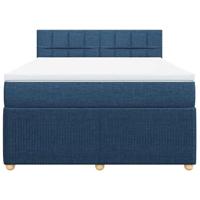 Boxspring met matras stof blauw 160x200 cm - thumbnail
