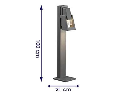 Staande lamp Potenza antraciet 100cm GU10 max 6W