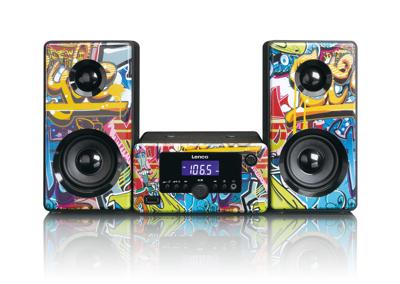 Lenco MC-020 Home audio-minisysteem Multi kleuren 10 W Lenco MC-020 Home audio-minisysteem Multi kleuren 10 W