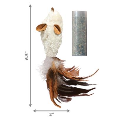 Kong kat Refillables catnip, feather mouse