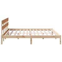 Bedframe met hoofdeinde Bruin 180 x 200 cm Massief grenenhout - thumbnail