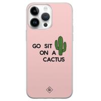 iPhone 14 Pro Max siliconen hoesje - Go sit on a cactus - thumbnail