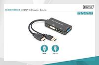 ASSMANN Electronic AK-330403-002-S HDMI, DP DVI, DVI-D Zwart kabeladapter/verloopstukje - thumbnail