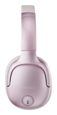 Intenso O400HA Over-Ear koptelefoon - Hybrid Active Noise Cancelling, tot 75 uur looptijd en Bluetooth 5.3, met muziekmodus, transparantiemodus en snelle oplaadtijd, roze