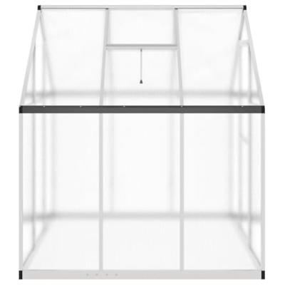 Tuinkas met basisframe 169x169x195 cm aluminium zilverkleurig