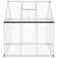Tuinkas met basisframe 169x169x195 cm aluminium zilverkleurig - thumbnail
