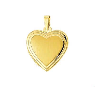 TFT Medaillon Hart Poli/mat Geelgoud Mat Glanzend 18,5 mm x 19,0 mm