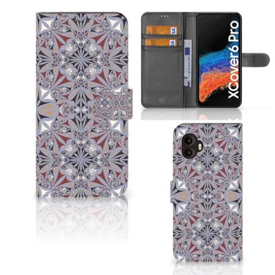 Samsung Galaxy Xcover 6 Pro | Bookcase | Flower Tiles