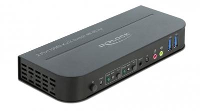 DeLOCK hdmi kvm switch kvm-switch (zwart, 4k 60 hz, usb 3.0, audio)
