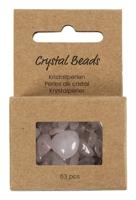 Creativ Company Kristallen kralen, rozenkwarts, d 7-12 mm, gatgrootte 1 mm, ca. 63 stuk, roze, 63 stuk/ 1 doos - thumbnail