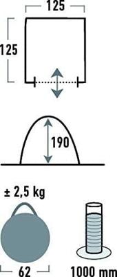 High Peak Omkleed-/douchetent Rimini