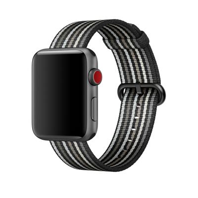 Apple Woven Nylon Apple Watch 42mm / 44mm / 45mm / 49mm Black Stripe