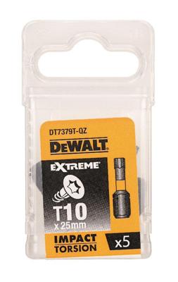 DeWALT DT7379T Extreme Impact Torsion Schroefbits T10 25mm VE=5 DeWALT DT7379T Extreme Impact Torsion Schroefbits T10 25mm VE=5