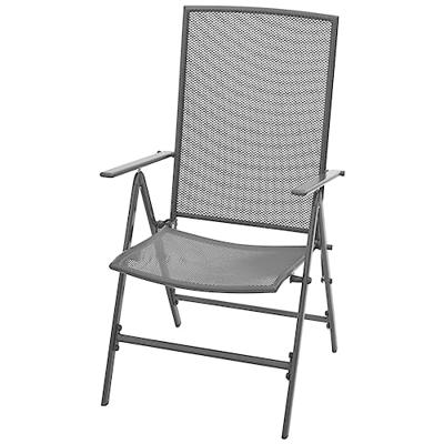 Tuinstoelen stapelbaar 2 st staal grijs