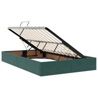 Opslag bed met matras Donkergroen 120 x 200 cm Fluweel - thumbnail