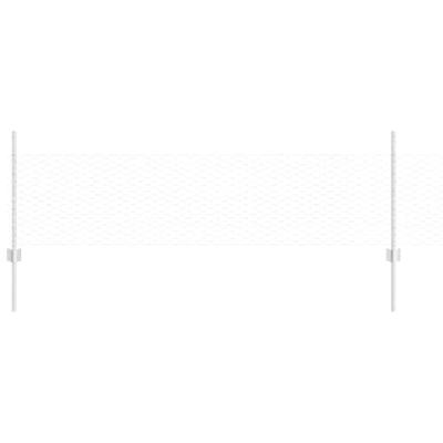 VidaXL Hek met paal zilver 0,5 x 10 m staal