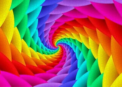 Gradient Rainbow Swirl Puzzel 1000 Stukjes