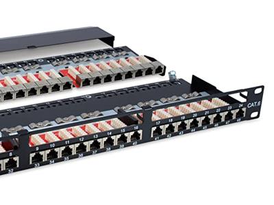 Equip 326448 cat.6 patch panel 48-port 19 inch 1u black