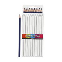 Colortime kleurpotloden 3 mm vulling 17 cm donkerblauw 12 stuks - thumbnail