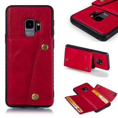 Lederen beschermhoes voor Galaxy S9 (rood) Lederen beschermhoes voor Galaxy S9 (rood)