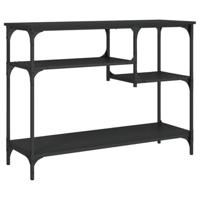 Wandtafel met schappen 100x35x75 cm zwart - thumbnail