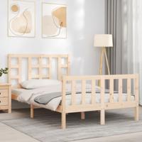Bedframe met hoofdbord massief hout - thumbnail