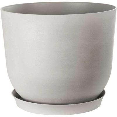 Ronde bloempot - TUIN ID - Swing Round - Ø 40 - 30 L - H 32 cm - Witte steen