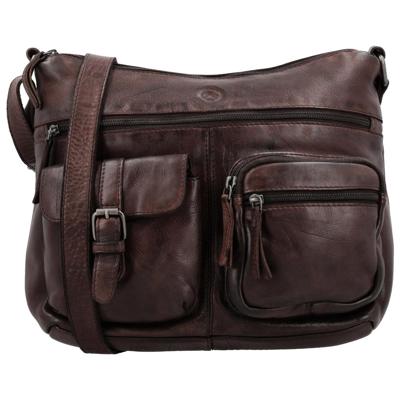 Hide & stitches paint rock crossbodytas-Dark Brown