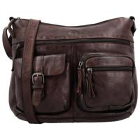 Hide & stitches paint rock crossbodytas-Dark Brown - thumbnail