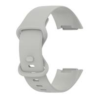 By Qubix - Compatible met Fitbit Charge 5 - Fitbit Charge 6 Sportbandje met dubbele lus - Steen grijs - Maat: S - Compatible fitbit bandje - thumbnail