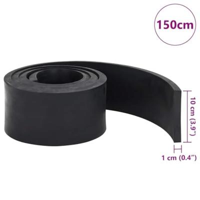 VidaXL Rubberen rand voor sneeuwploeg 150x10x1 cm zwart