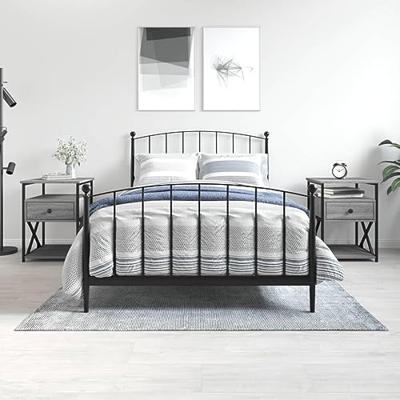 Nachtkastjes 2 st 40x42x55 cm bewerkt hout grijs sonoma eiken
