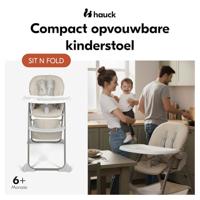 Kinderstoel - HAUCK - Zit en Opvouwbaar - Vanaf 6 maanden tot 15 kg - Opvouwbaar - Opbergmand onder de zitting - Beige - thumbnail