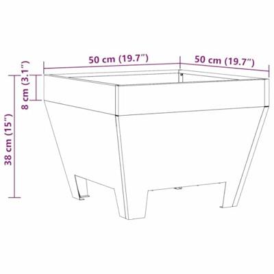 Vuurkorf Bruin 50 x 50 x 38 cm Cortenstaal