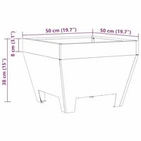 Vuurkorf Bruin 50 x 50 x 38 cm Cortenstaal - thumbnail