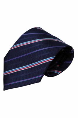 Alberto Vincelli Blauwe zijden stropdas Eddo 01