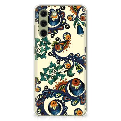 Siliconen Hoesje Samsung Galaxy S21FE Barok Flower