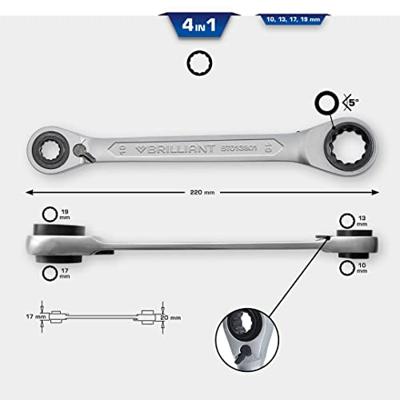 Brilliant Tools BT013901 Dubbele ringsleutelratelset Sleutelbreedte (metrisch) 10 - 19 mm
