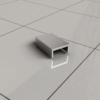 Wiesbaden Afdekkapje Slim tbv Muurprofiel Chroom - thumbnail