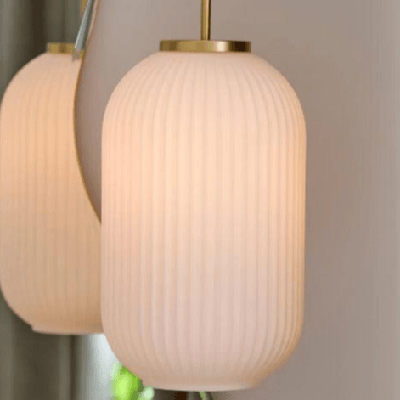 Hanglamp glas &apos;Milford 20&apos; Nordlux hanglamp opaal glas & messing E27 fitting 20 cm