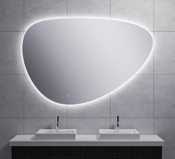Uovo spiegel ovaal met LED, dimbaar en spiegelverwarming 150 cm