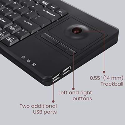 Perixx PERIBOARD-514 H PLUS Toetsenbord USB QWERTY, US-Engels Zwart Geïntegreerde trackball, Muisknoppen, USB-aansluiting Perixx PERIBOARD-514 H PLUS Toetsenbord USB QWERTY, US-Engels Zwart Geïntegreerde trackball, Muisknoppen, USB-aansluiting