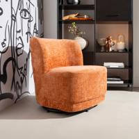 WOOOD Draaifauteuil 'Atty' Structure Velvet, kleur Blossom - thumbnail