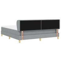 Boxspringbed met matras Lichtgrijs 180 x 200 cm Stof - thumbnail