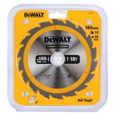 DeWALT Cirkelzaagblad voor Hout | Construction | Ø 165mm Asgat 30mm 18T - DT1936-QZ
