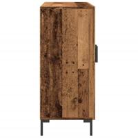 Dressoir 90x34x80 cm bewerkt hout oud houtkleurig - thumbnail